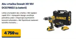 Datart Dewalt aku vrtačka XR 18V DCD796D2 nabídka