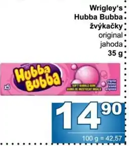 Jip Wrigley's Hubba Bubba žvýkačky original jahoda nabídka