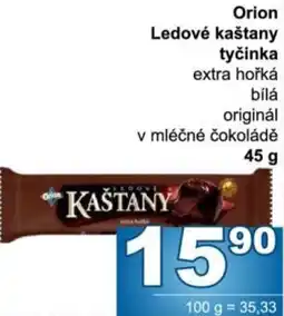 Jip Orion ledové kaštany tyčinka extra hořká bílá originál nabídka