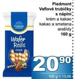 Jip Piedmont Vaflové trubičky s náplní krém a kakao nabídka