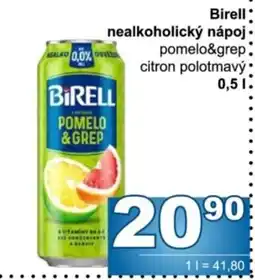 Jip Birell pomelo&gřep citron polotmavý nabídka