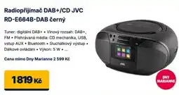 Datart JVC radiopřijímač DAB+/CD RD-E664B-DAB černý nabídka