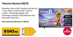 Datart Hisense televize 58E7S nabídka