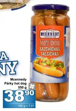 Jip Mcennedy párky hot dog nabídka