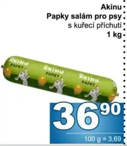 Jip Akinu papky salám pro psy s kuřecí příchutí nabídka