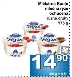Jip Mlékárna Kunín mléčná rýže nabídka