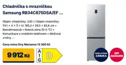 Datart Samsung chladnička s mrazničkou RB34C675DSA/EF nabídka