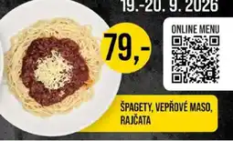 Jip Špagety, vepřové maso, rajčata nabídka