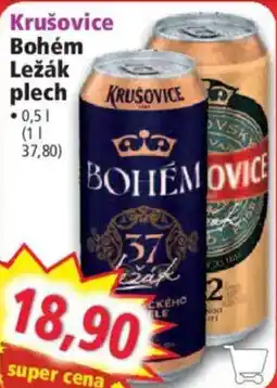 Norma Krušovice Bohém Ležák plech nabídka