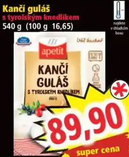Norma apetit kančí guláš s tyrolským knedlíkem nabídka