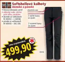 Norma Softshellové kalhoty dámské a pánské nabídka