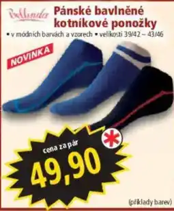 Norma Vallanda pánské bavlněné kotníkové ponožky nabídka