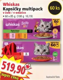 Norma Whiskas kapsičky multipack nabídka