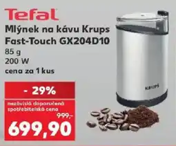 Kaufland Tefal mlýnek na kávu Krups Fast-Touch GX204D10 nabídka