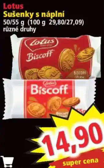 Lotus sušenky s náplní