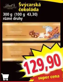 Norma Lindt Švýcarská čokoláda nabídka