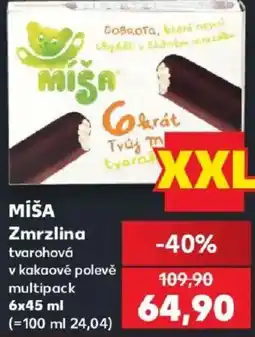 Kaufland Miša zmrzlina tvarohová v kakaové polevě nabídka