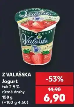 Kaufland Z Valaška jogurt nabídka