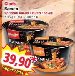 Norma Glads Ramen nabídka