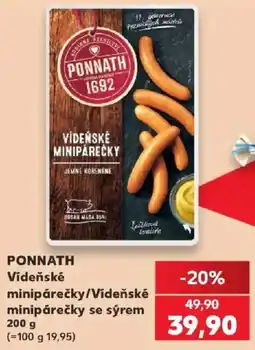 Kaufland Ponnath vídeňské minipárečky nabídka