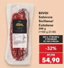 Kaufland Bivoj salsicka siciliana/catalana nabídka