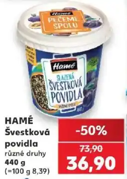 Kaufland Hamé švestková povidla nabídka