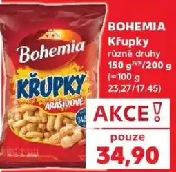 Kaufland Bohemia křupky arašídové nabídka