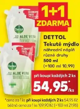 Kaufland Dettol tekuté mýdlo nabídka