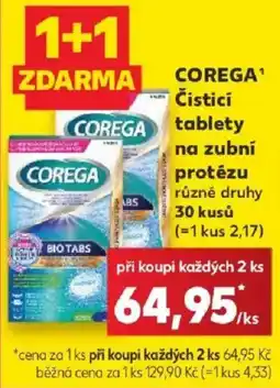 Kaufland Corega čistící tablety na zubní protézu nabídka