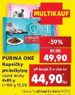Kaufland purina one kapsičky pro kočky/psy různé druhy nabídka
