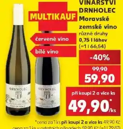 Kaufland Vinarstvi Drnholec Moravské zemské víno nabídka