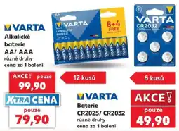Kaufland Varta alkalické baterie aa/aaa nabídka