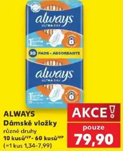 Kaufland Always dámské vložky nabídka
