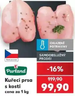 Kaufland Purland Kuřecí prsa s kostí nabídka