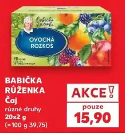 Kaufland Babička růženka čaj různé druhy nabídka