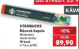 Kaufland Starbucks kávové kapsle Nespresso různé druhy nabídka