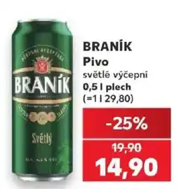 Kaufland Braník pivo světlé výčepní nabídka