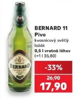 Kaufland Bernard kvasnicový světlý ležák nabídka