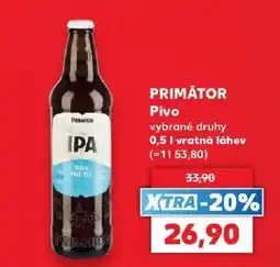 Kaufland Primátor pivo vybrané druhy nabídka