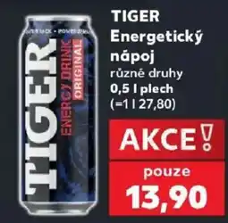 Kaufland Tiger energetický nápoj nabídka