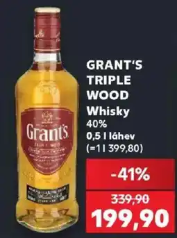 Kaufland Grants triple wood whisky nabídka