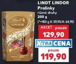 Kaufland Lindt Lindor pralinky různé druhy nabídka
