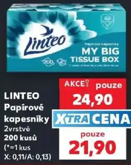 Kaufland Linteo papírové kapesníky nabídka
