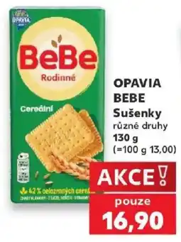 Kaufland Opavia bebe sušenky různé druhy nabídka