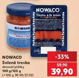 Kaufland Nowaco solená treska drcená/plátky nabídka