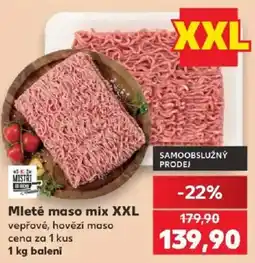Kaufland Mistrí mleté maso mix XXL nabídka