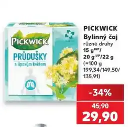 Kaufland Pickwick průdušky s lipovým květem nabídka
