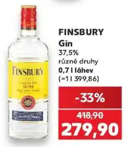 Kaufland Finsbury Gin nabídka