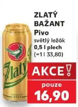 Kaufland Zlatý Bažant Pivo světlý ležák nabídka