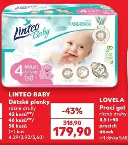 Kaufland Linteo baby dětské plenky nabídka